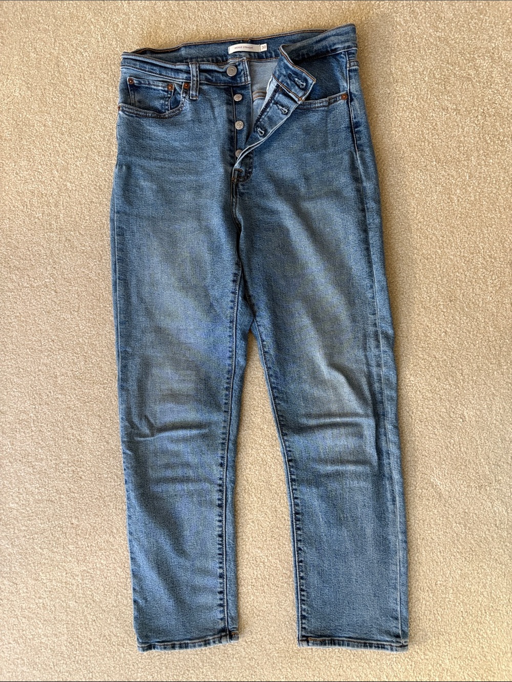Levi's Women's Wedgie Straight Leg Jeans - Medium Blue Wash